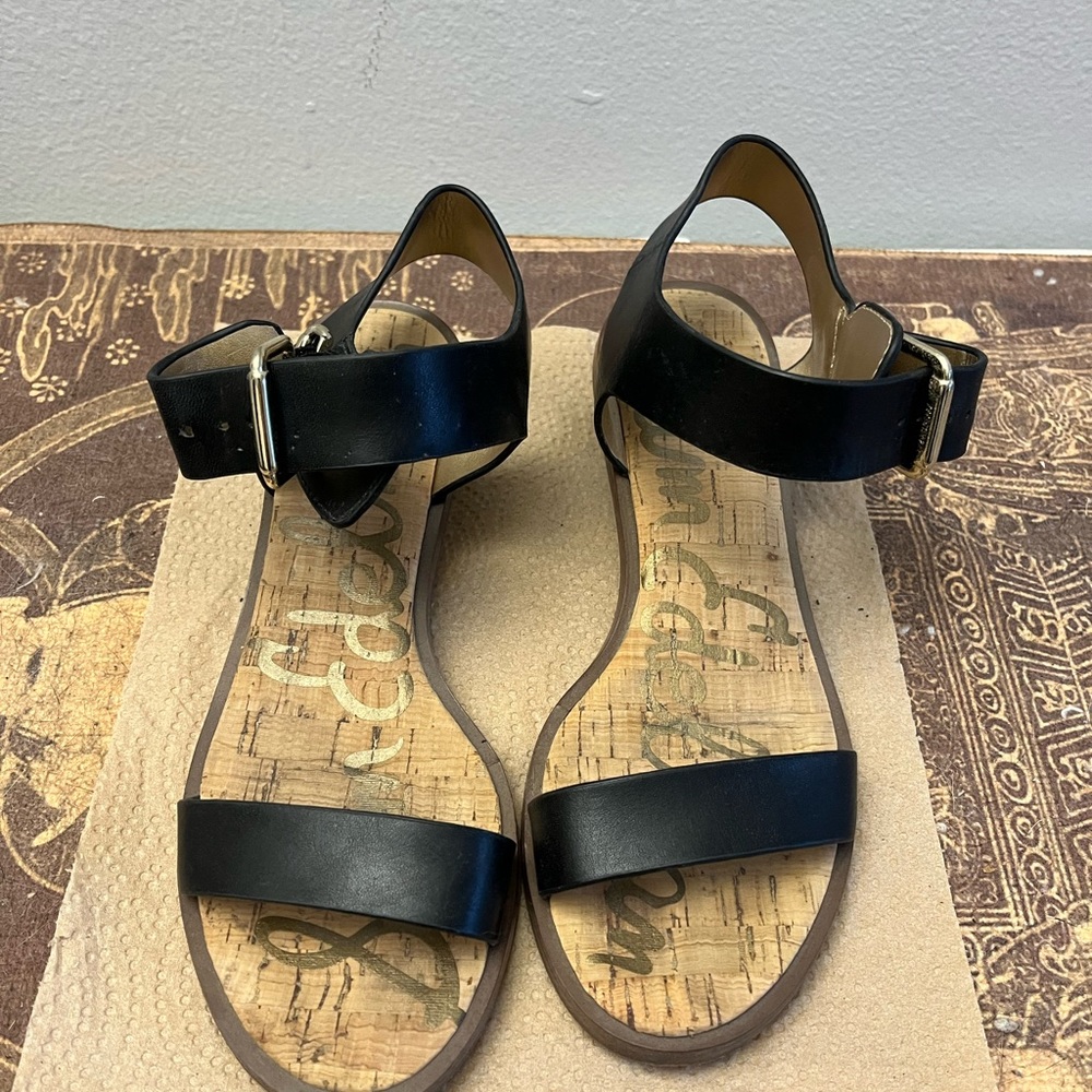 Sam Edelman black leather sandals